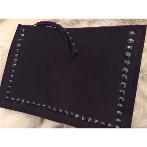 Pedro Garcia Swarovski Crystal Studded Wristlet